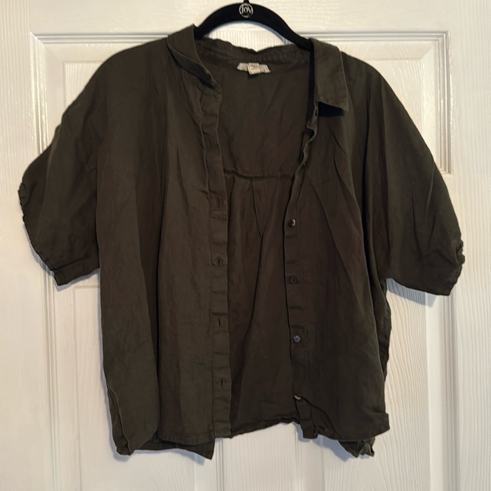 Eileen Fisher 100% Linen Medium Top